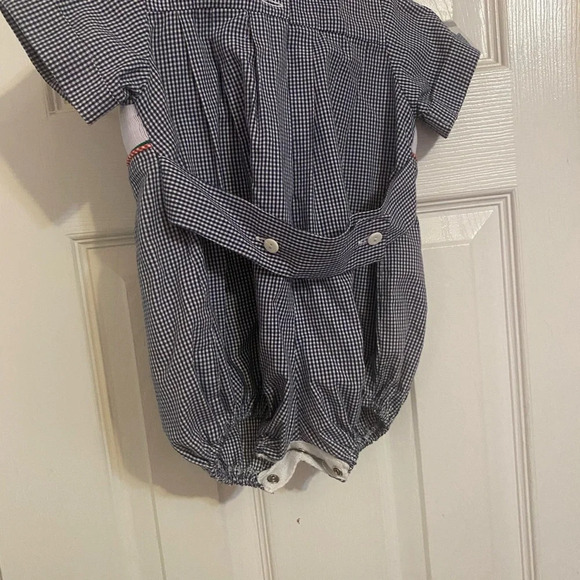 Wish Upon A Star Smocked Crab Bubble Romper - Picture 8 of 10